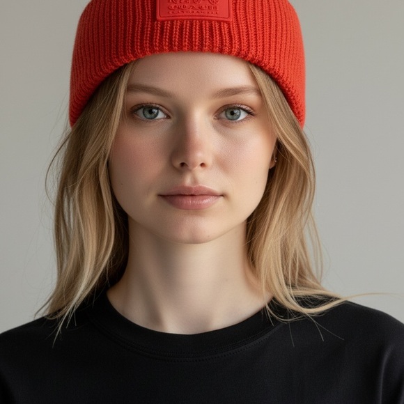 Coach Vibrant Red Knit Earwarmer - Picture 3 of 6